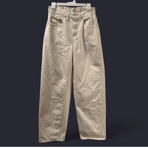BDG Cream Tapered Baggy Jeans